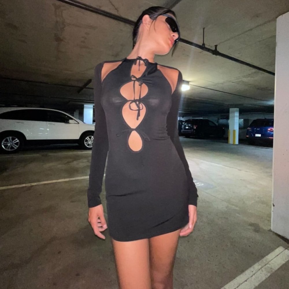 With Jean Midnight Dress in Black - Picture 2 of 10